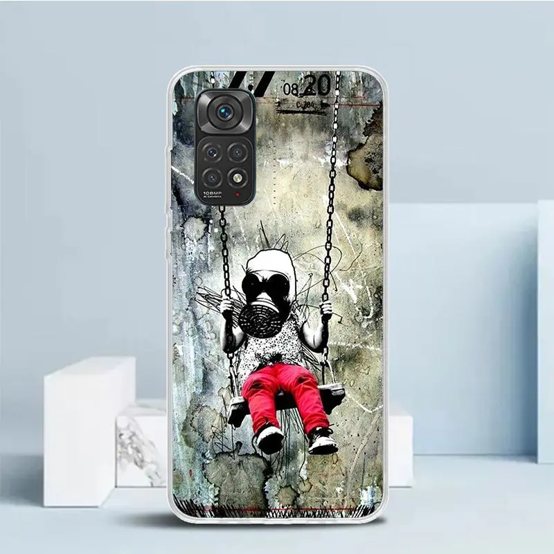 Чехол Бэнкси для телефона с изображением граффити в уличном стиле Xiaomi Redmi Note 13 12S 12