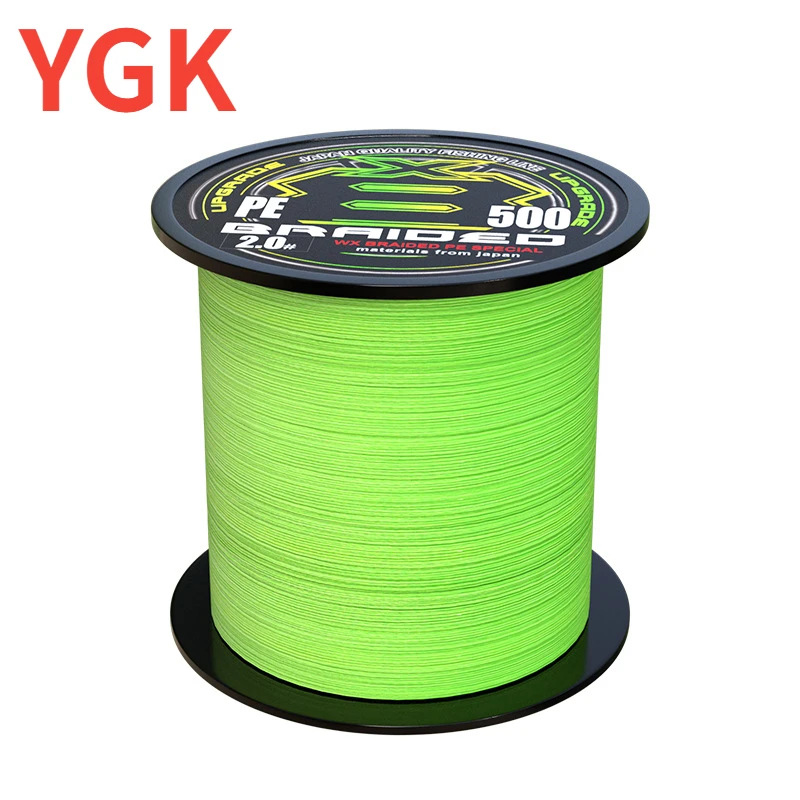 

300M 500M X8 UPGRADE Green Braided Fishing Line Materials From YGK 14LB-80LB Sinking Type High Stength PE Line for Carp Bass