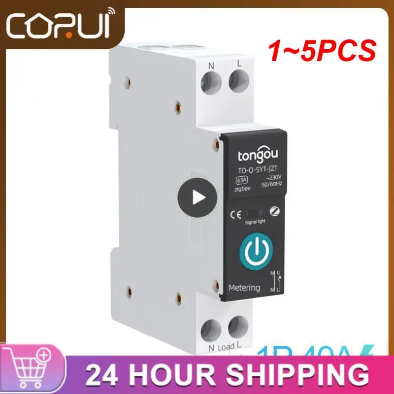 

Автоматический выключатель Tuya ZigBee, умный выключатель с дозировкой, 1-5 шт., 63 А, DIN-рейка, для дома, умного дома, Smart Life/Tuya Smart App