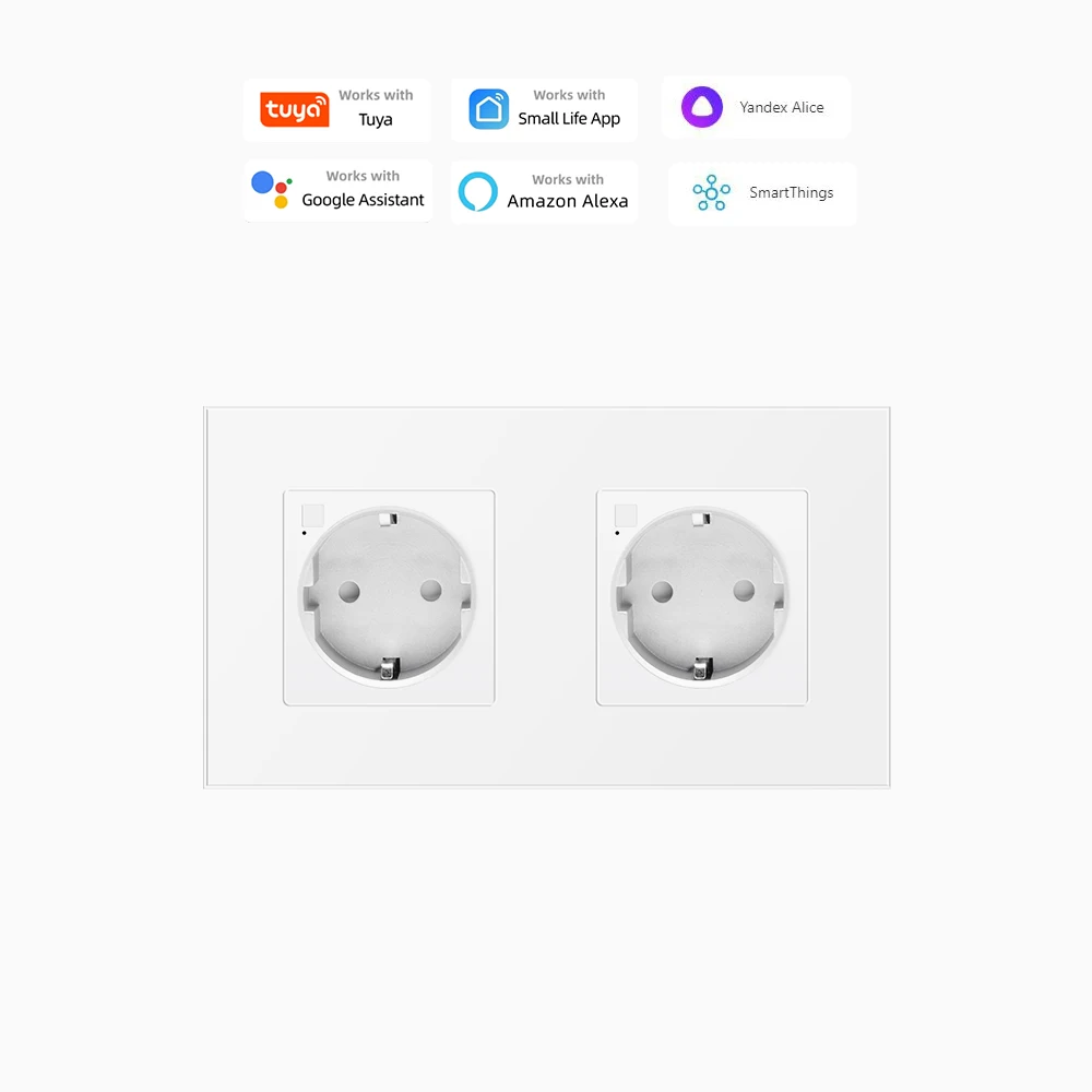 

LOUYSGEN Tuya Wi-Fi/ZigBee Умные розетки Type-C USB Функция быстрой мониторинга времени Розетка европейского стандарта Tuya Alice Alexa Умная настенная розетка