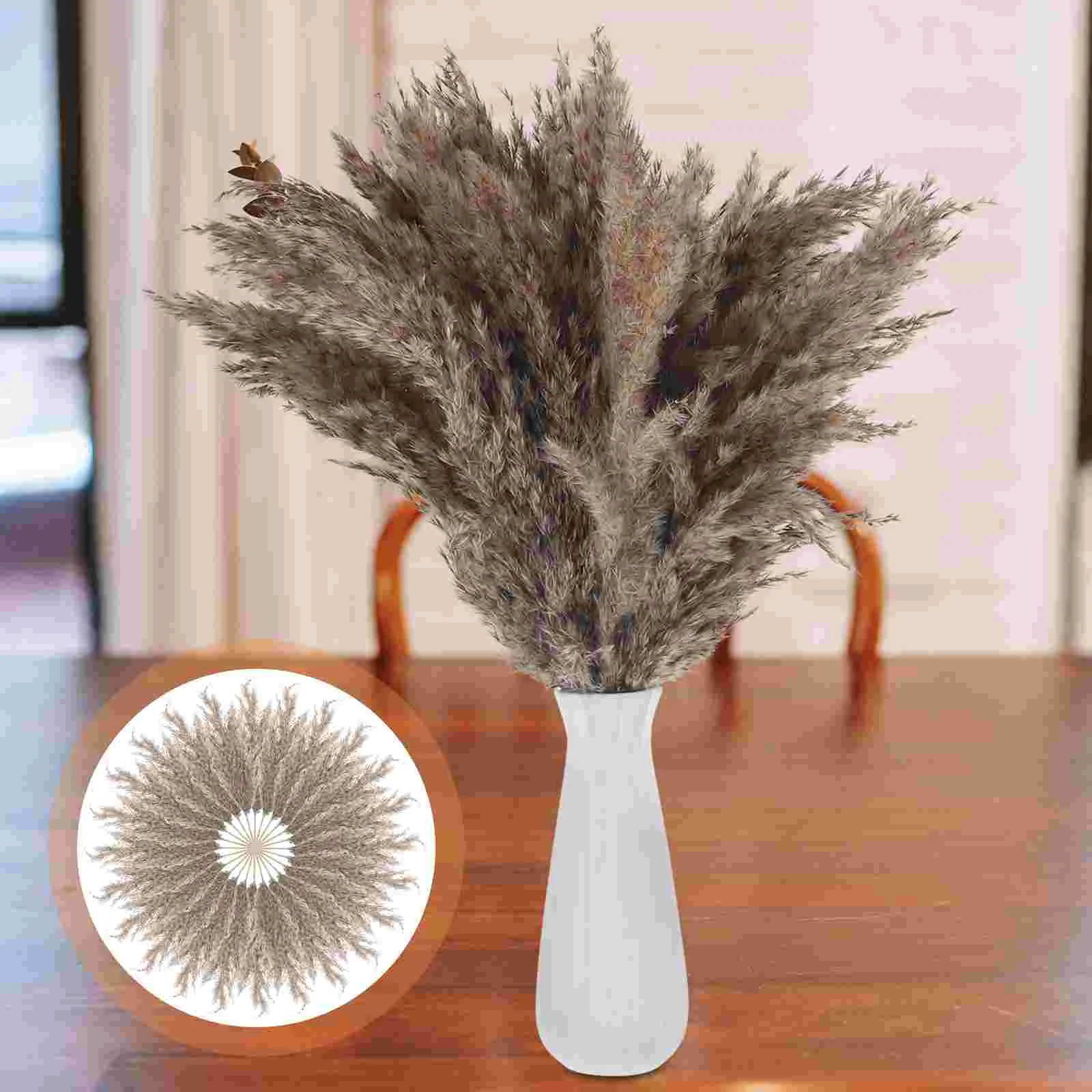 

Pampas Dried Decor Flower Bouquet Fluffy Reed Pompous Branches Artificial Diy Bundle Wheat Faux Natural Pampass Stem Tails Dry