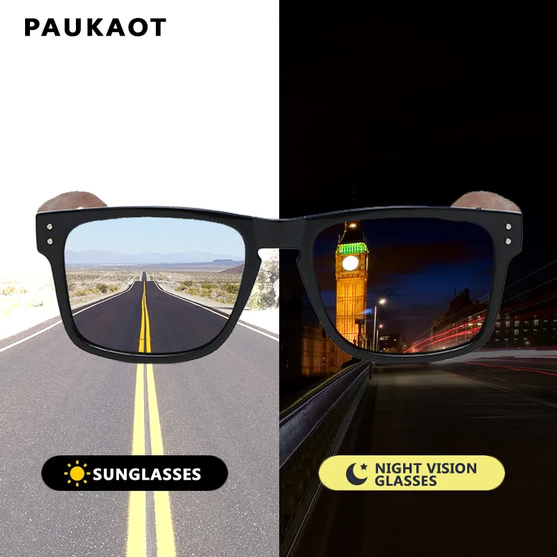 

PAUKAOT Natural Bamboo Wooden Sunglasses Polarized Mirror Coating Lenses Eyewear Original Wood Driving Oculos de sol masculino