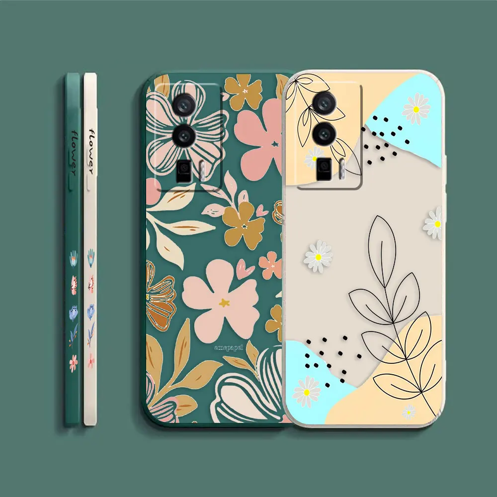 Case For Redmi K60E K60 K50 K40S K40 K30 K20 12C 10C 9A 9 8 10X 10A 10 Pro 4G 5G Gaming Case Fundas Cqoues Shell Summer Flower