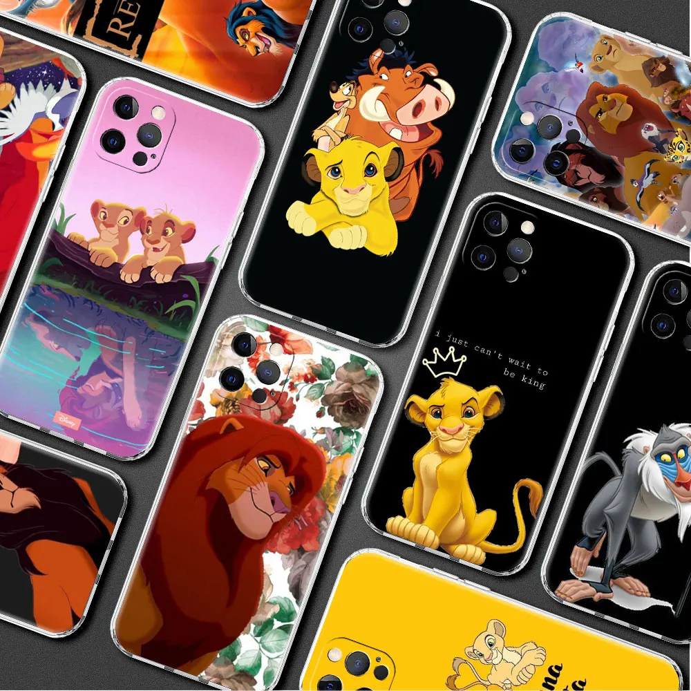 

Soft Silicone Phone Case For Apple iPhone 13 11 Pro 12 Pro Max 13 Mini XR XS X 7 8 Plus 6S Cover Fundas The Lion King Simba Nana