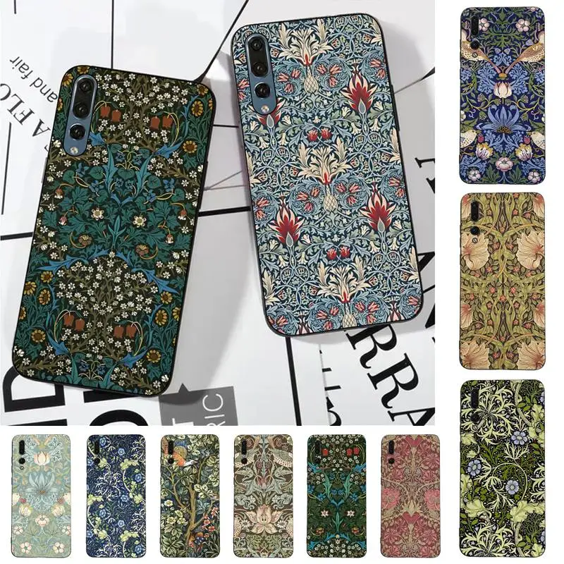 

W-Wi-lliam M-Morris Strawberry Phone Case for Huawei P30 40 20 10 8 9 lite pro plus Psmart2019