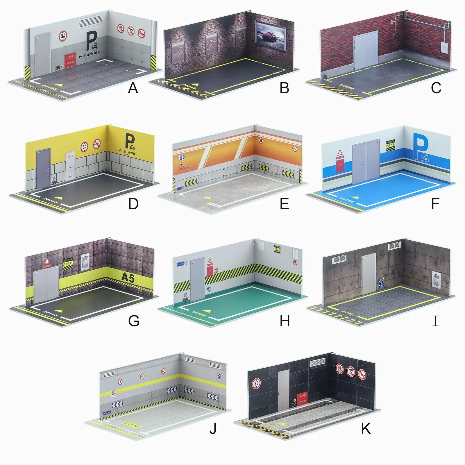 Anibody Bra Car Model Diorama Parking Scene 1/24 for Garage Automobile Model Simulations Anibody Bra Car Model Diorama Parking Scene 1/24 for Garage Automobile Model Simulations