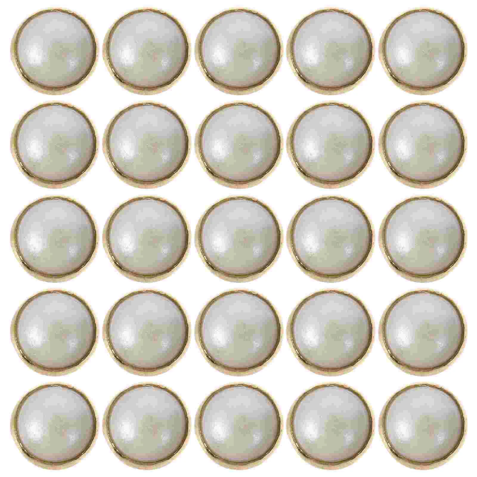 

100 Pcs Gabys Dollhouae Prong Ring Button Outfit Buttons Bjd Dolls Garment Closures Assorted Pearl Metal Stud Mini