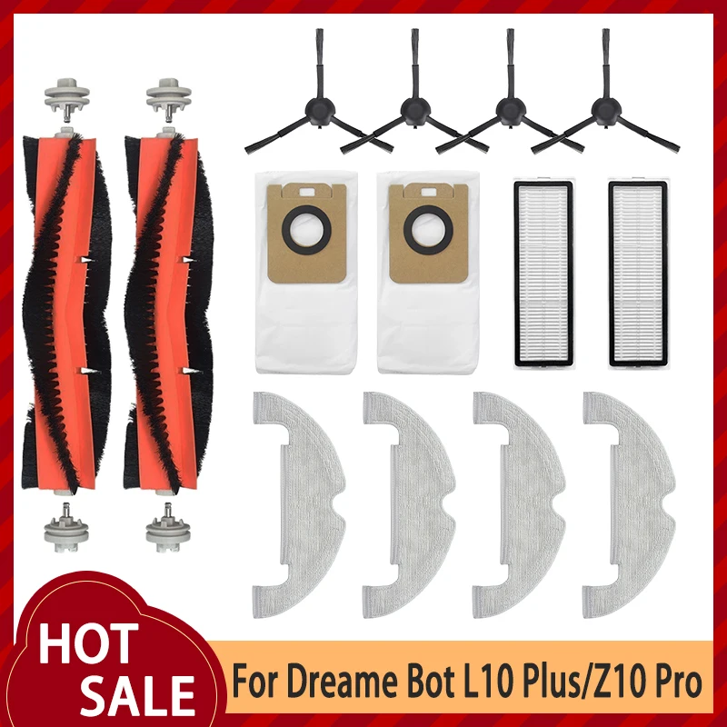 

Replacement For Xiaomi Dreame Bot Z10 Pro L10 Plus Robot Vacuum Spare Parts RLS5D Main Side Brush Hepa Filter Mop Rag Dust Bag