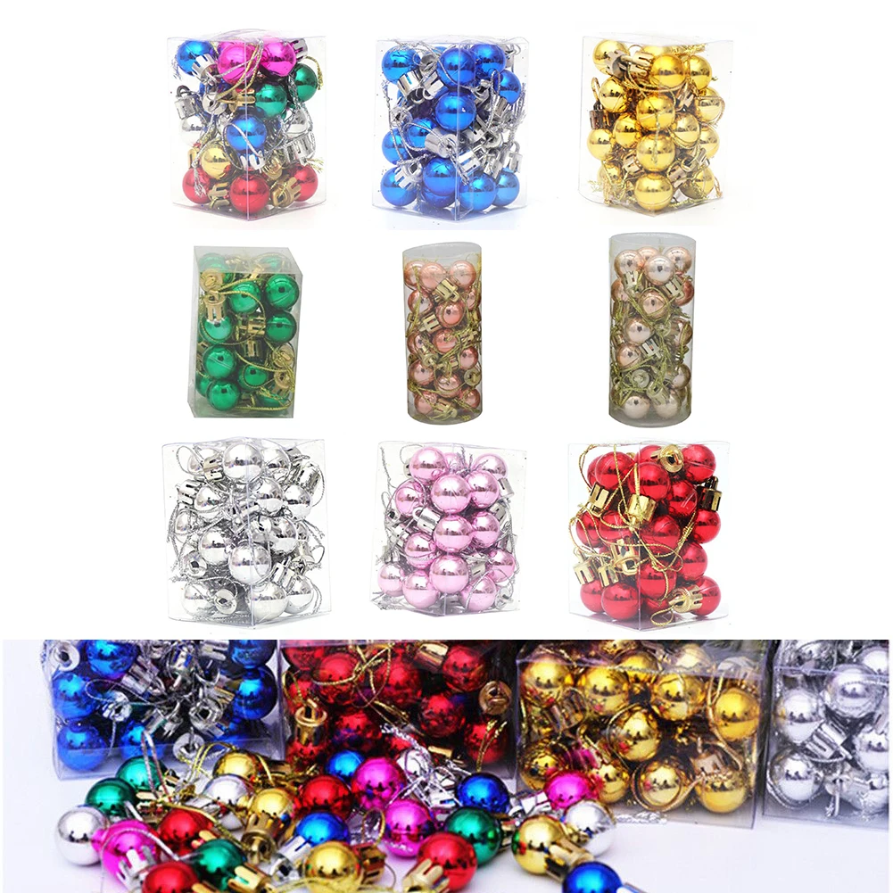 

24pcs Christmas Balls Christmas Tree Ornaments Xmas Hanging Tree Pendants Home Party Decor 2023 New Year Gift Noel Navidad