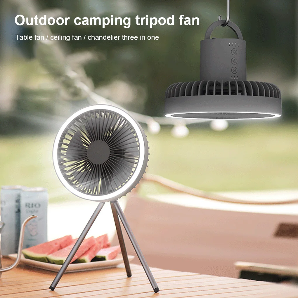 

Outdoor Camping Night Lights with Multifunctional Mini Fan USB Rechargeable Portable Fan Ceiling Fan 4000/10000mAh Desktop Fan