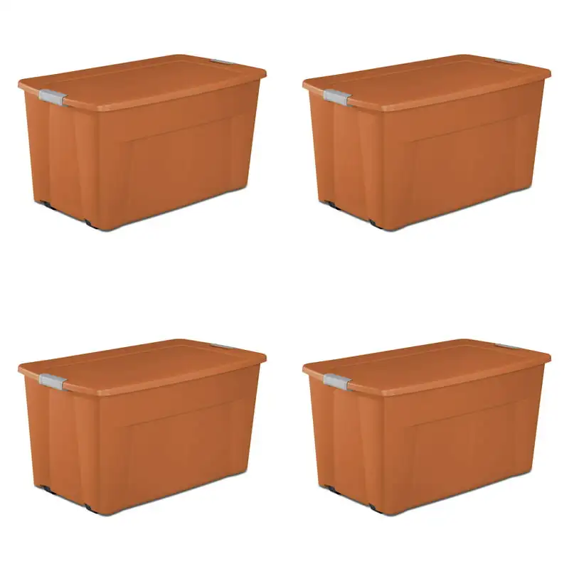 

45 Gallon Wheeled Latch Tote Turmeric Set of 4
