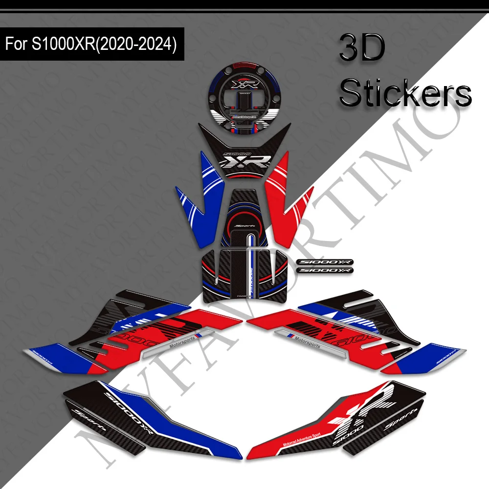 Наклейки защитные 3D на бак и коленные ручки для BMW S1000XR S 1000 XR S1000 M1000 M1000XR 2020 - 2024