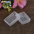 Миниатюрный поднос корзина из тростника, 2 шт., поднос для фаст-фуда, блюдо, десерт, поднос, искусственная кухня, домашний декор