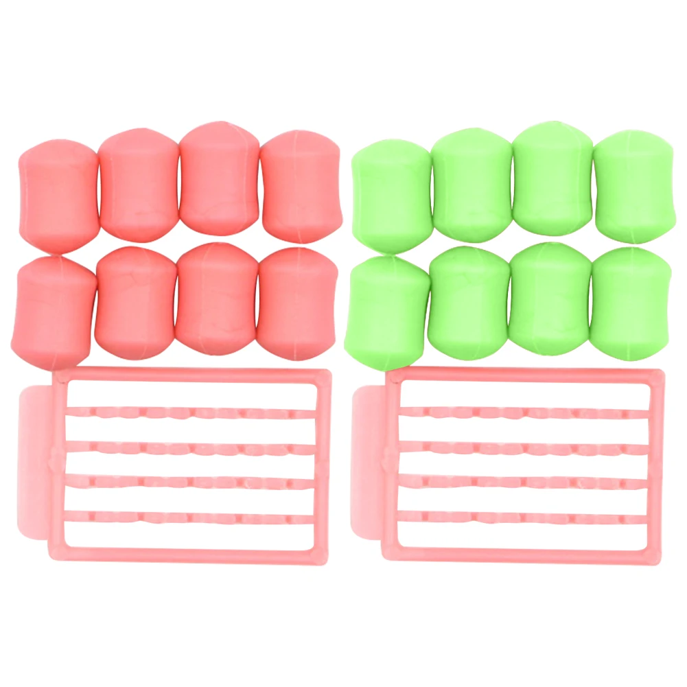 

8pcs Slow Sinking Floating Soft Baits with Bait Baffle Dumbbell Fishing Lures with Stoppers Kit Carp Fishing Tackle