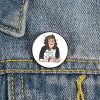 hellfire club eddie munson chibi sketch pin custom brooches shirt lapel bag badge enamel pins for lover friends