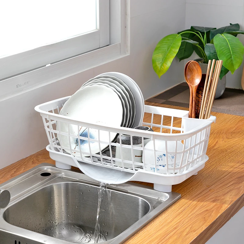 

Kitchen Dish Drainer Rack Bowls Chopsticks Spoons Storage Basket Shelf Dishes Bowl Chopsticks Holder Drain Sink Organizer