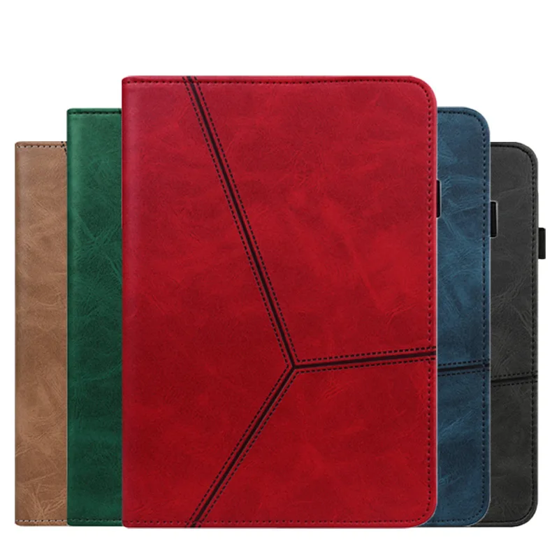 

Flip Tablet Cover For Samsung Galaxy Tab A8 10.5 2021 Case 3D Solid Color Stripes PU Leather Cards Solt Wallet Stand Funda Coque