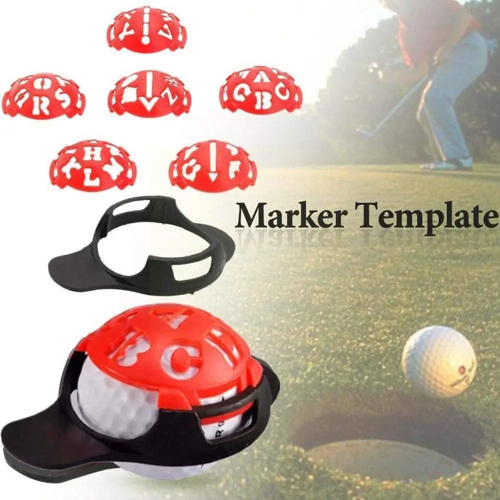 

6 In 1 Golf Ball Line Marker With 2 Marker Pen Balls Drawing Alignment Marking Template Tool Liner Putting I2g4