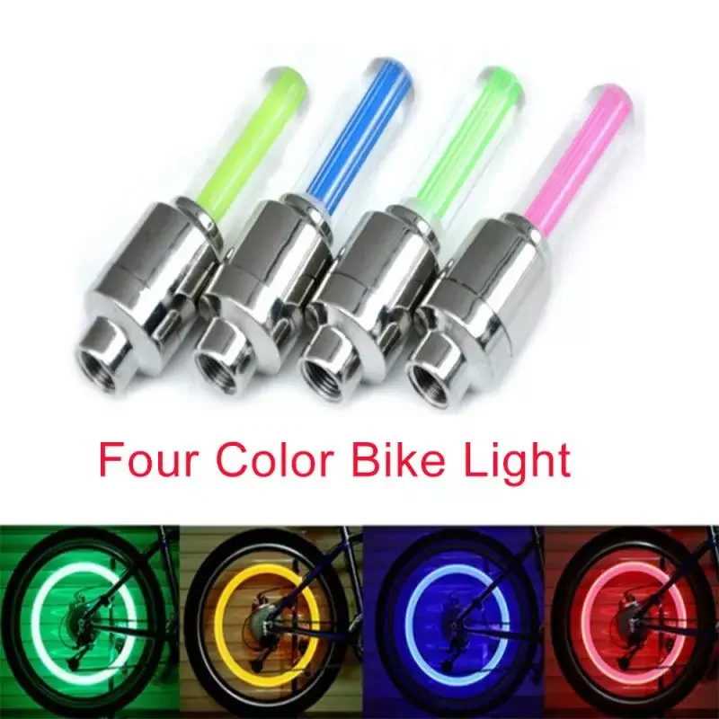 

1 Pair Bike Spoke Light With Battery Mountain Road Bicycle Taillight Motocycles Light LED Wheel Tire Nozzle Valve Caps Lamp