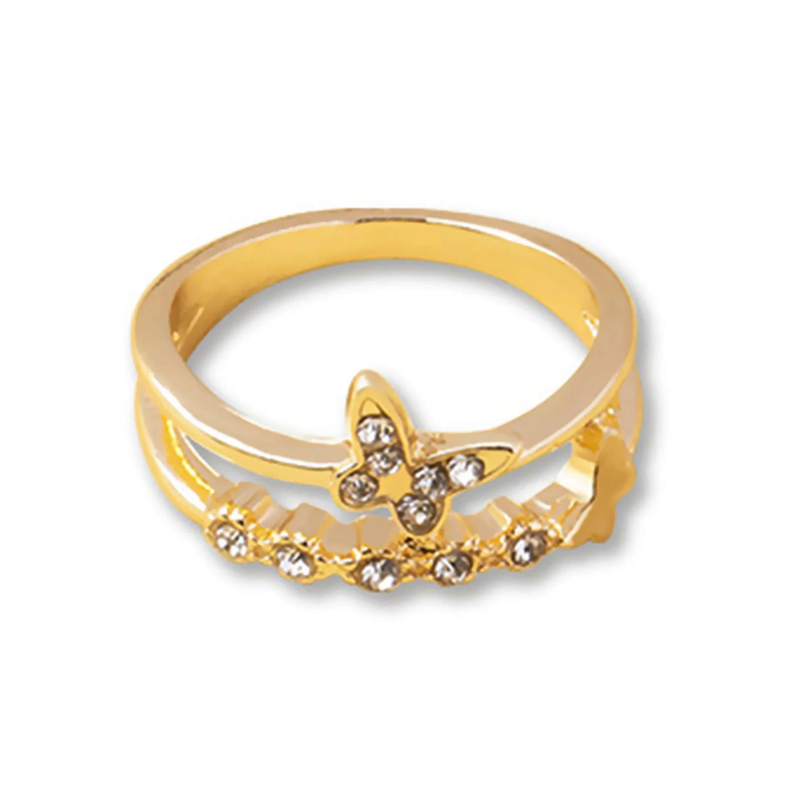 

Butterfly Alloy Ring Fashion Finger Ring Jewelry Engaged Proposal Ring Gift