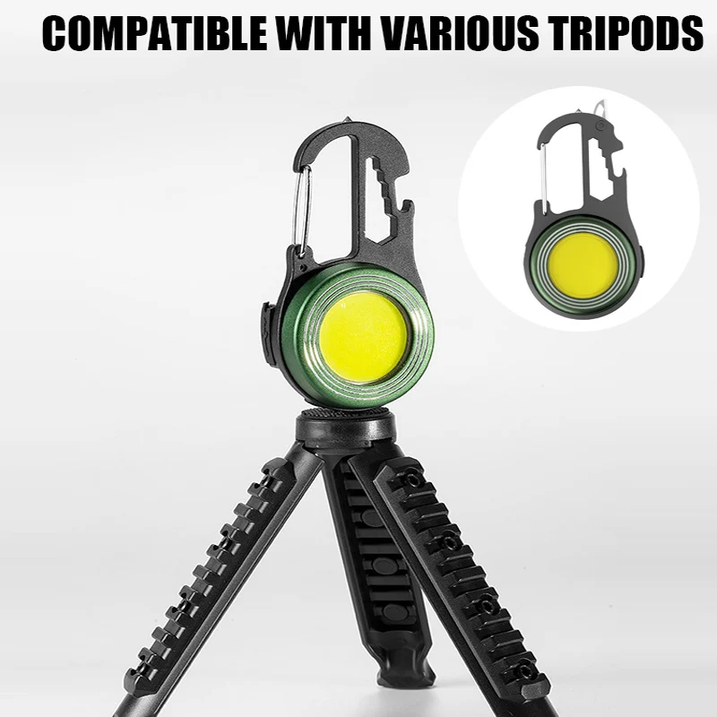 

LED Emergency Flashlight Corkscrew Keychain Flashlight Multifunctional Pocket Light Screwdriver Outdoor Camping Hiking Torch