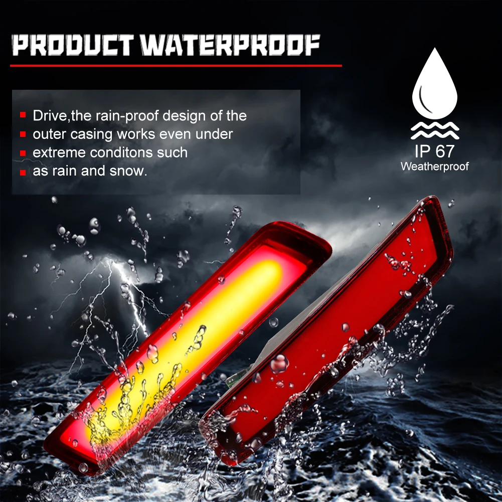 CAN-bus дымчатые/красные линзы красные светодиодные боковые габаритные фонари