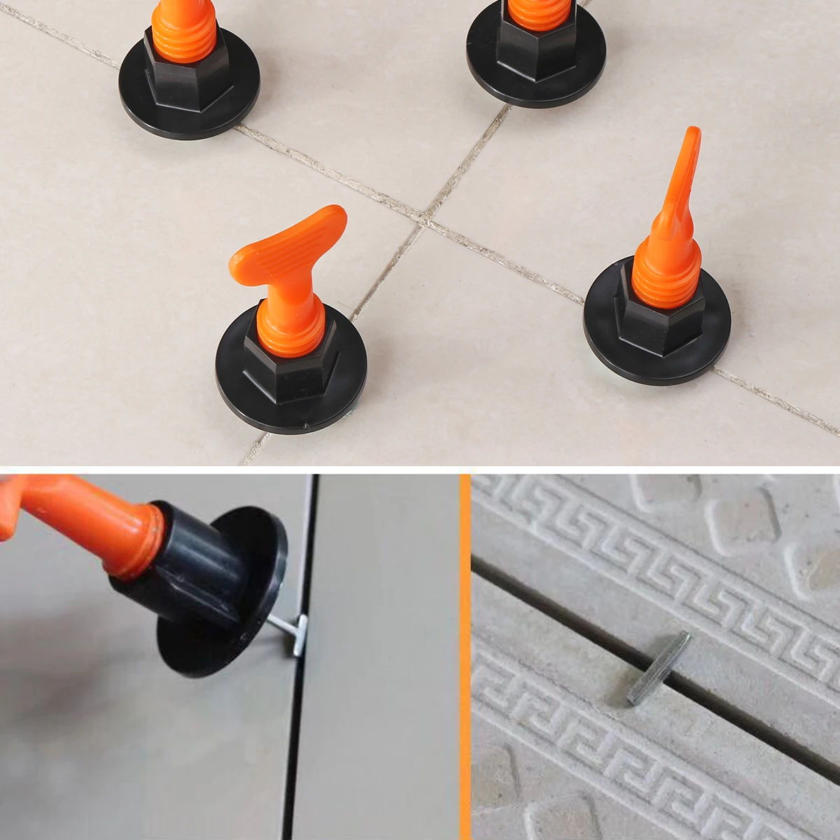 100x Alignment Tile Leveling Wedges Tile Spacers System Flat Ceramic Leveler for Floor Wall Construction Tools Locator