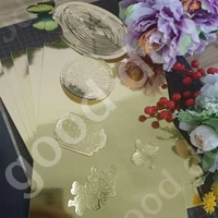 2022 new arrival 6 pieces 250gms a4 20cmx30cm single sided gold cut paper for cutting dies matte foil card