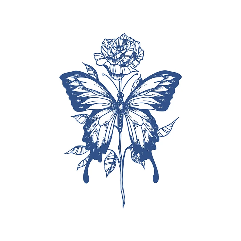 

Sdotter Временная тату-бабочка Роза одноразовая тату-наклейка водостойкая Женская Сексуальная поддельная татуировка на бедра