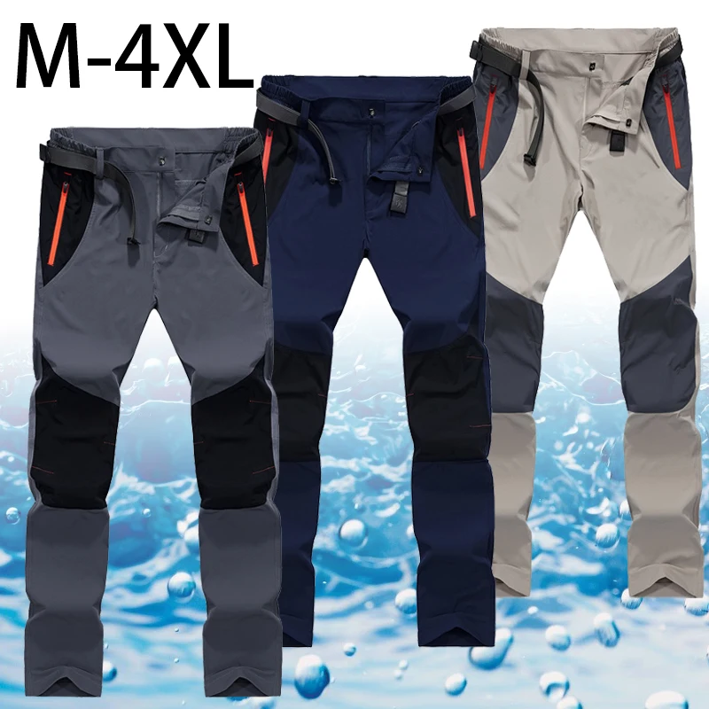 

Men Summer Water Proof Hiking Pants Men Outdoor Sports Breathable Trekking Trousers Mens Mountain Climbing Fishing Cargo Pants
