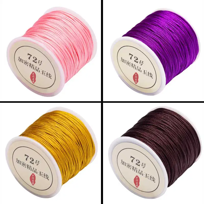 

50 м/рулон, плетеный нейлоновый шнур для украшений «сделай сам», 0,8 мм