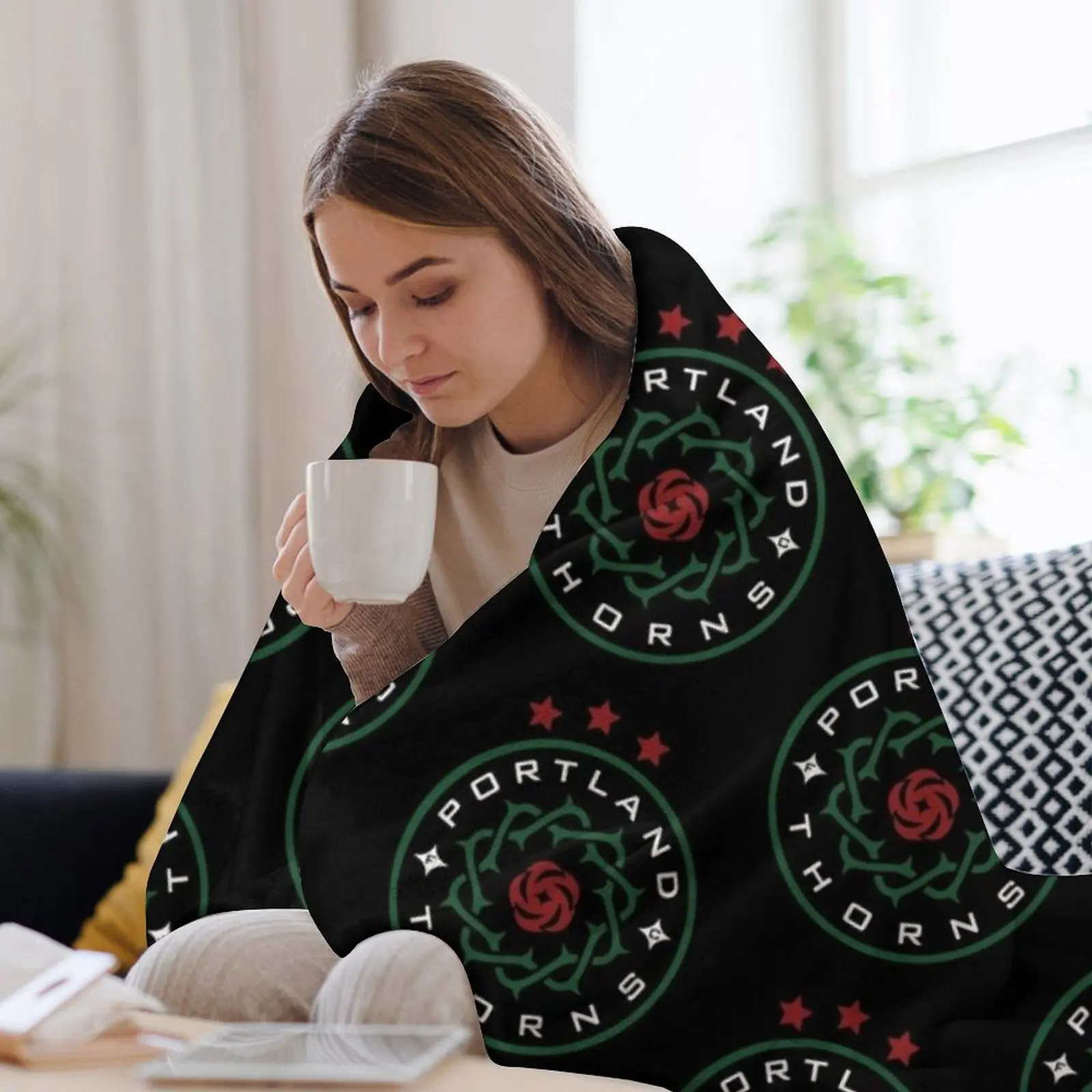 ПОРТЛАНД ТОРНС 3-ЗВЕЗДНЫЕ FC-CLUB NWSL Плед Одеяла для ребенка Тонкие одеяла