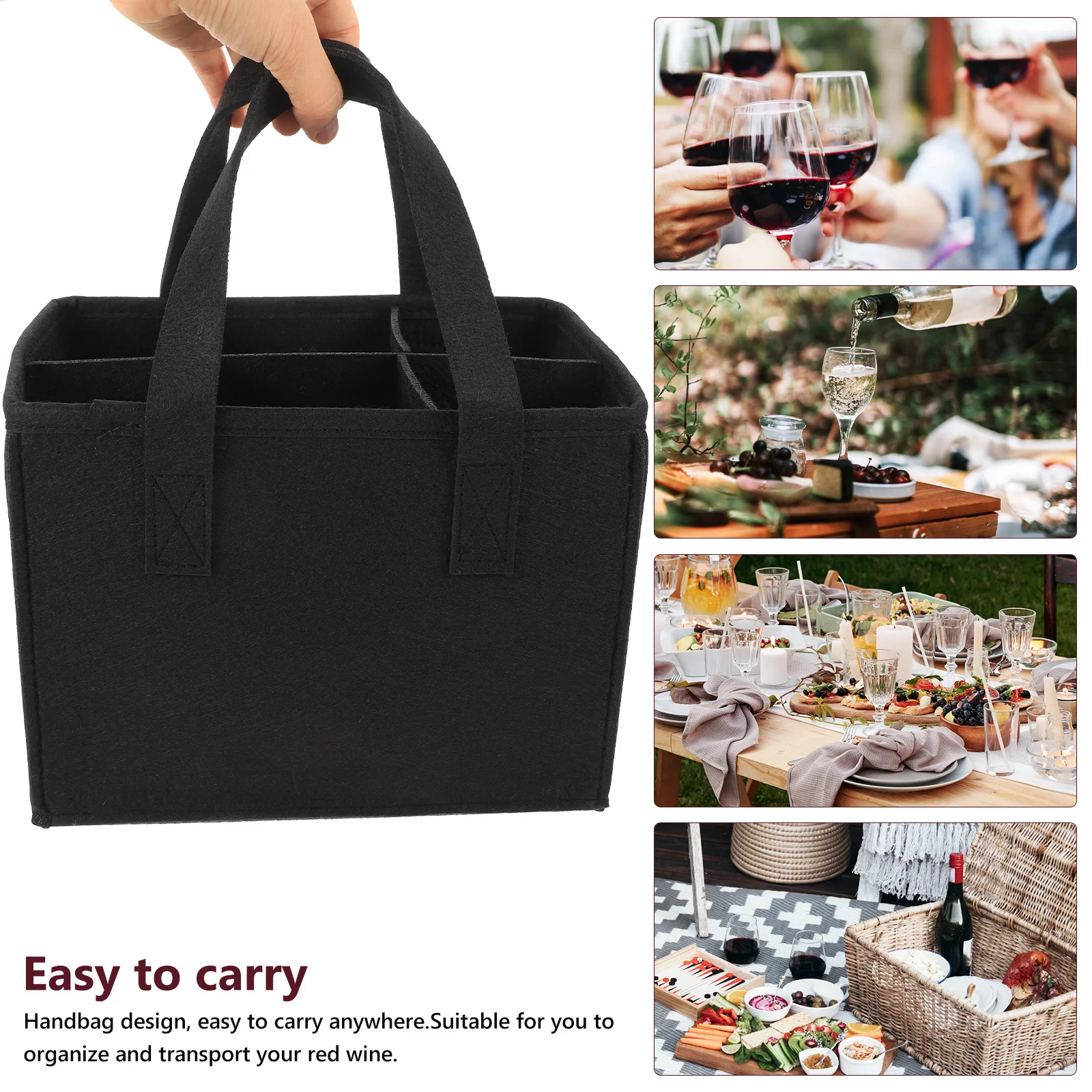 Держатель для бутылки с водой фетровые сумки многоразовые пивные черный