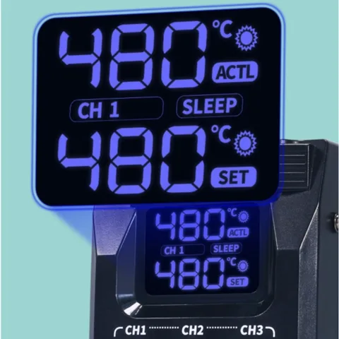 YIHUA 939D+ IV 200-480 ℃   Цифровая паяльная станция 90 Вт, 3 экрана, ЖК-дисплей с 3-ступенчатой функцией хранения, производитель сварки