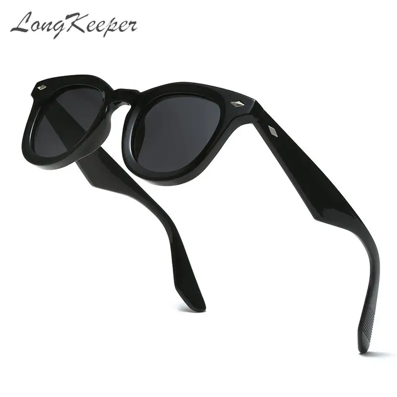 

LongKeeper 2023 Luxury Polarized Sunglasses Men Women Oval Fashion Brand Design Retro Black Eyeglasses Vintage Oculos Feminino