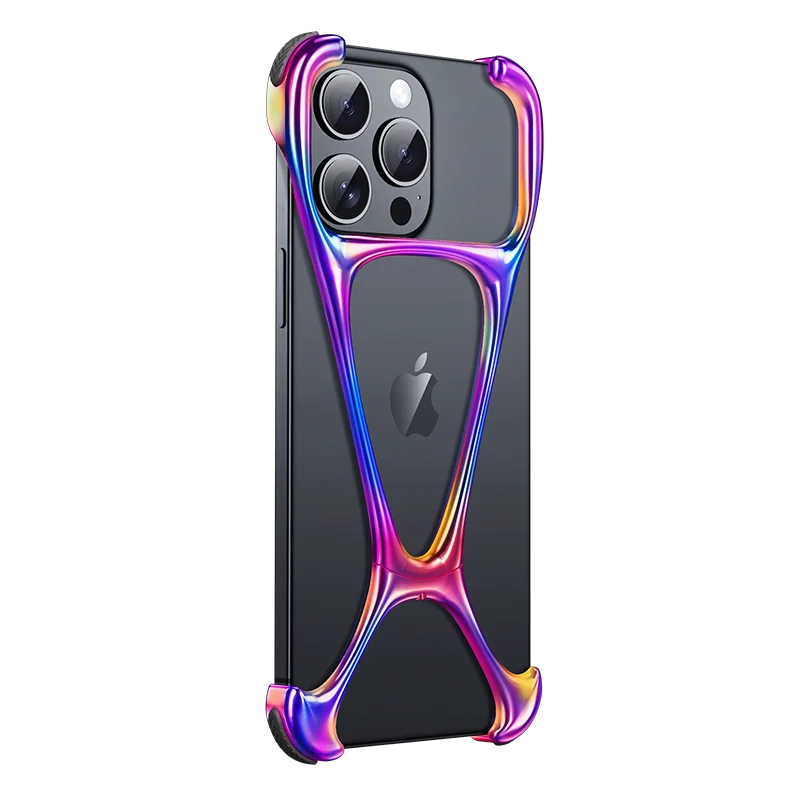 Металлический чехол для телефона без оправы iPhone 13 14 Pro Max алюминиевый съемный