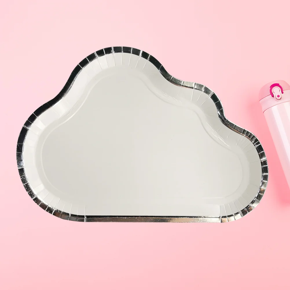 

8pcs/set Paper Cloud Shaped Plate Wedding Supplies