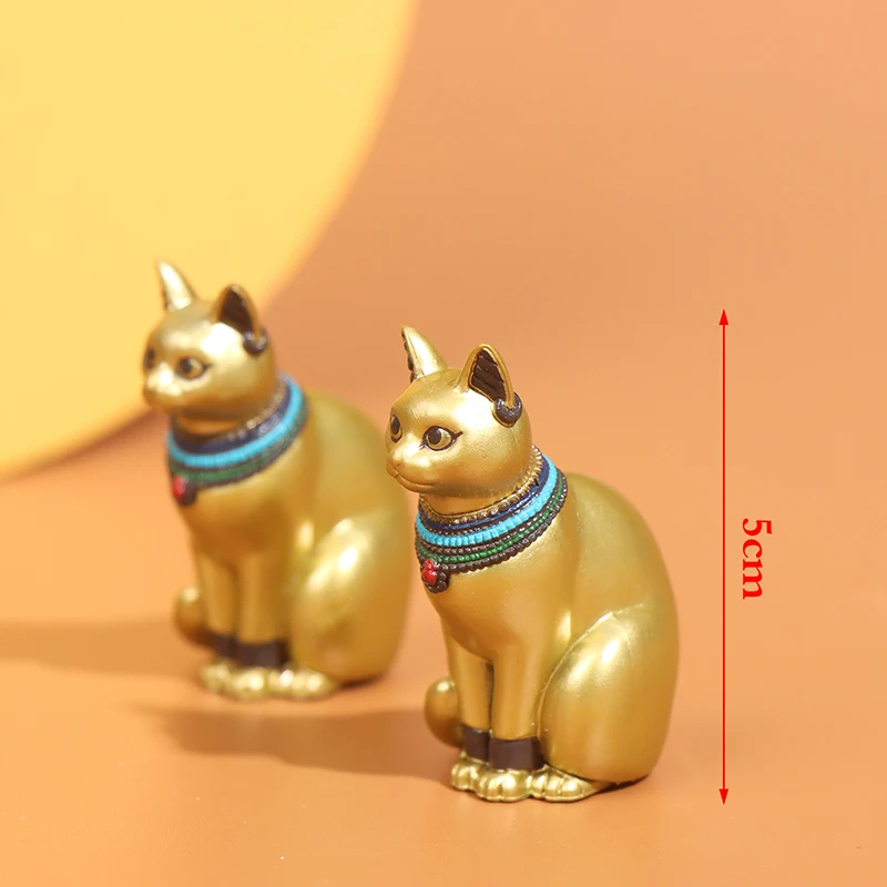 1 шт. миниатюрная Статуэтка египетского кота из смолы кукольный домик