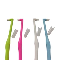 orthodontic toothbrush pointed and flat head soft hair correction clean teeth gap floss oral hygiene teeth braces
