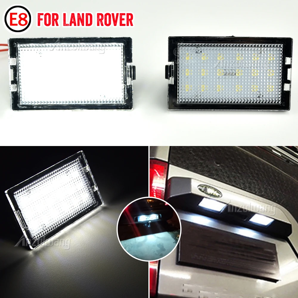 

2 шт., светодиодные лампы 12 В для автомобильного номерного знака Land Rover Discovery 3 4 LR3 LR4 Freelander 2 LR2 Range Rover