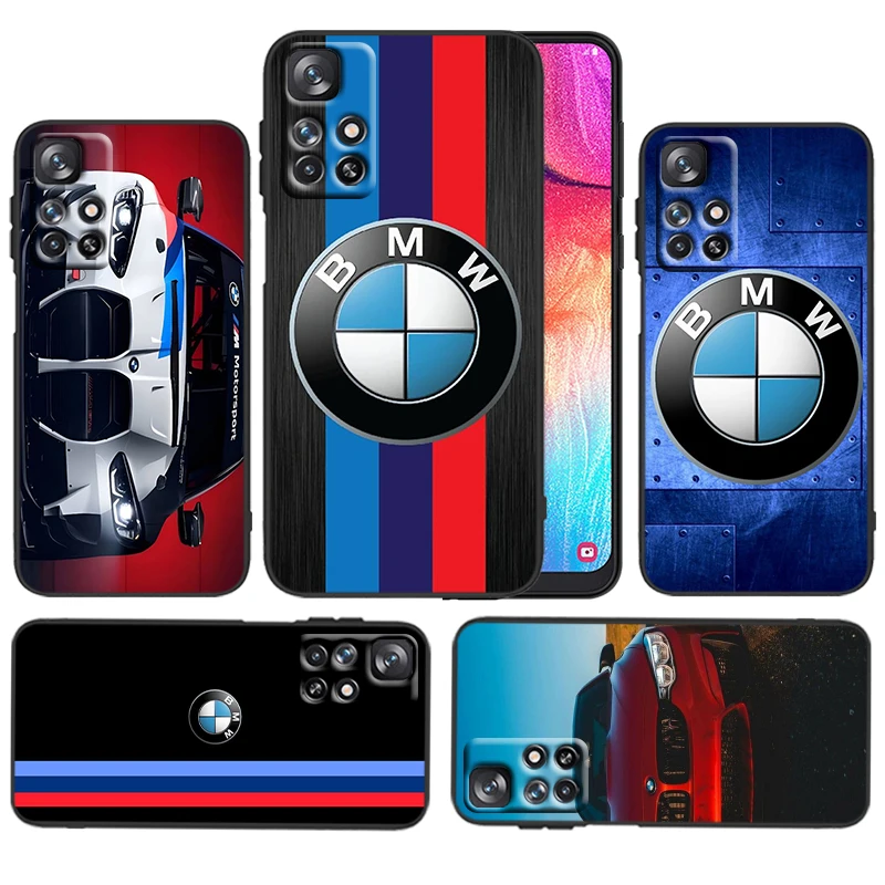 

Red Blue Car BMW Luxury For Xiaomi Redmi 12C 11 A1 Plus 10 10X 9T 9C 9C 8 7 6 4G 5G Silicone TPU Soft Black Phone Case Fundas