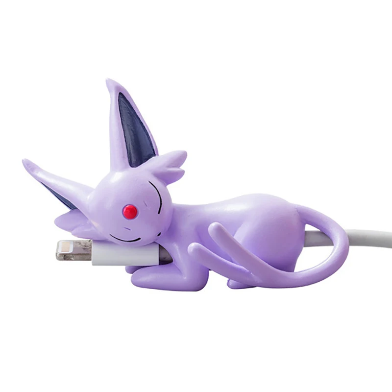 Cartoon Anime Figure Pikachu Eevee Umbreon Cable Protector Usb Line Earphone Cable Protector Charger Cartoon Bite Data Line Toy images - 6