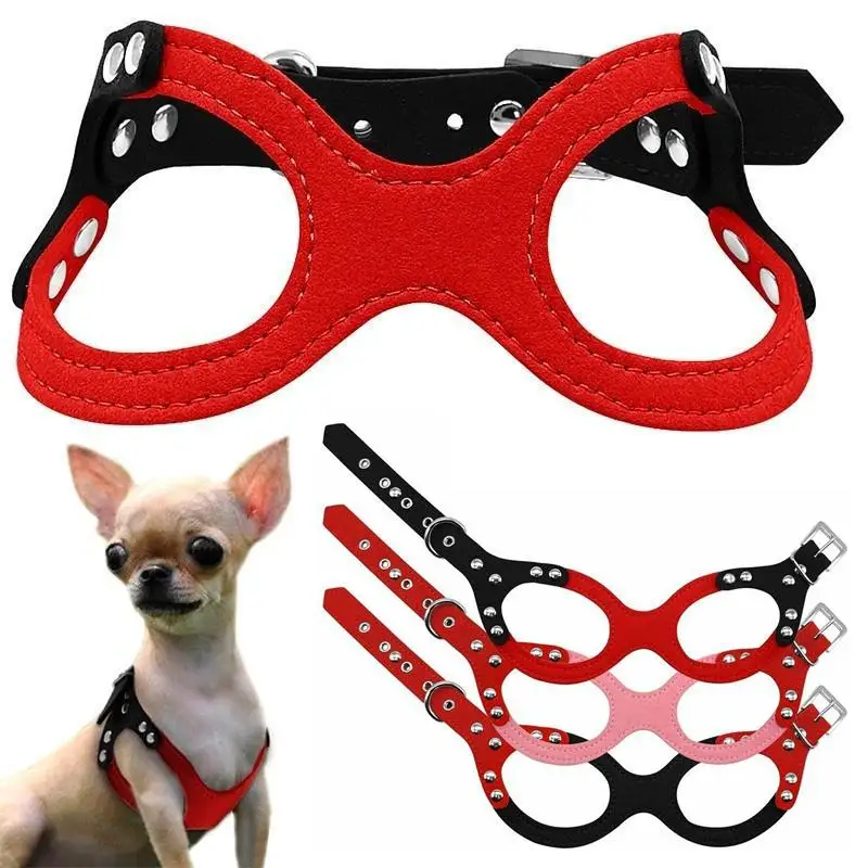 

Soft Leather Pet Dog Cat Harness for Puppies Chihuahua Yorkie Ajustable Dog Lead