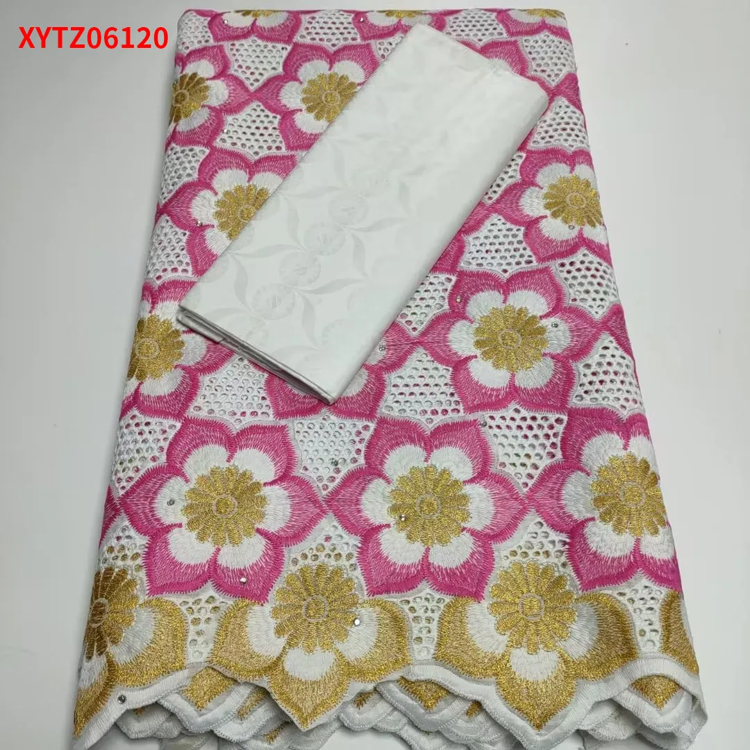 

African Ankara Original cloth lace cotton surface combination