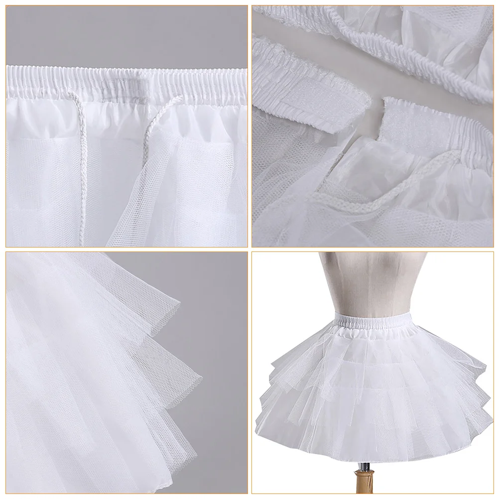 

Pannier Cloth Underskirt Petticoat Beautiful Gauze Frilly White Skort Women Fashion Pretty