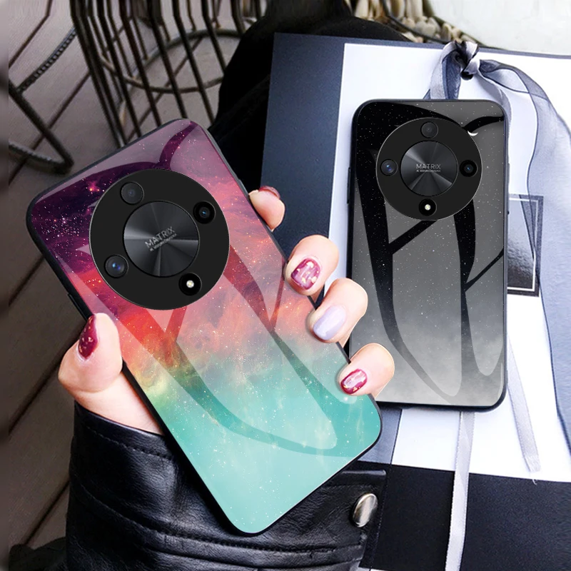 Противоударный чехол-бампер из закаленного стекла для Honor X9b X8b