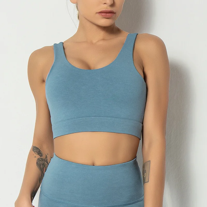 

New Sports Bra Shockproof Gather Stereotyped Running Fitness Cross Beautiful Back Yoga Sports Underwear Vest Bra Women