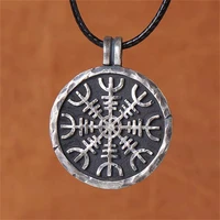nordic style retro viking amulet symbol pendant simple fashion mens womens metal pendant necklace couple party gift jewelry