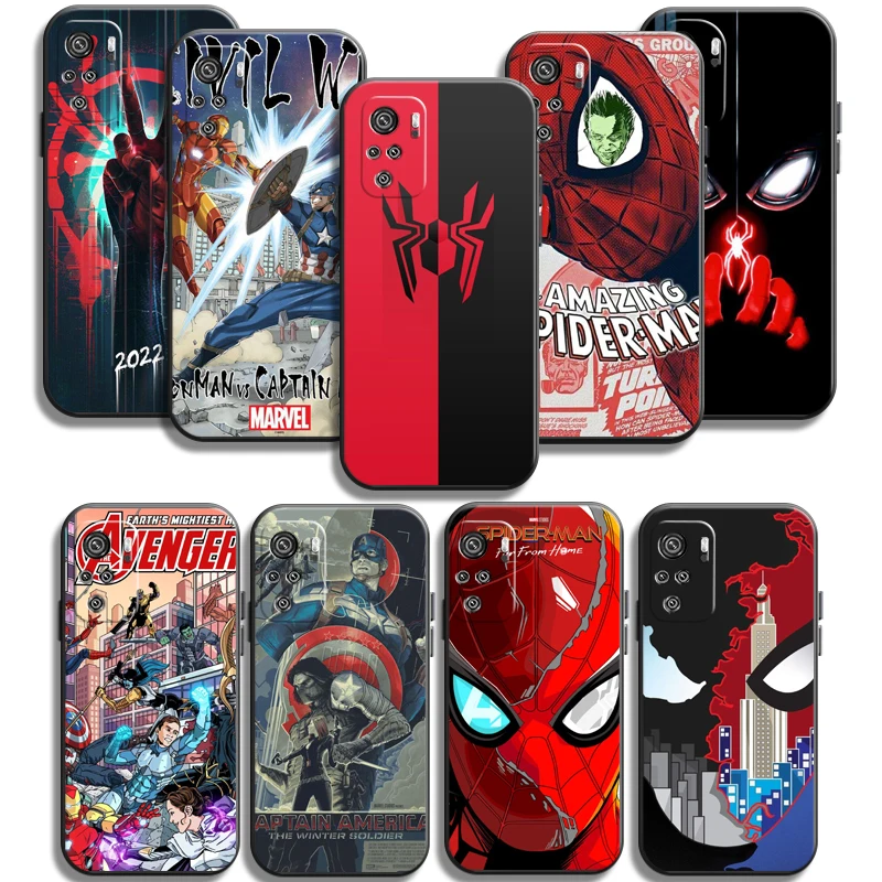 

Marvel Spiderman Phone Cases For Xiaomi Redmi POCO X3 GT X3 Pro M3 POCO M3 Pro X3 NFC X3 Mi 11 Mi 11 Lite Cases Soft TPU
