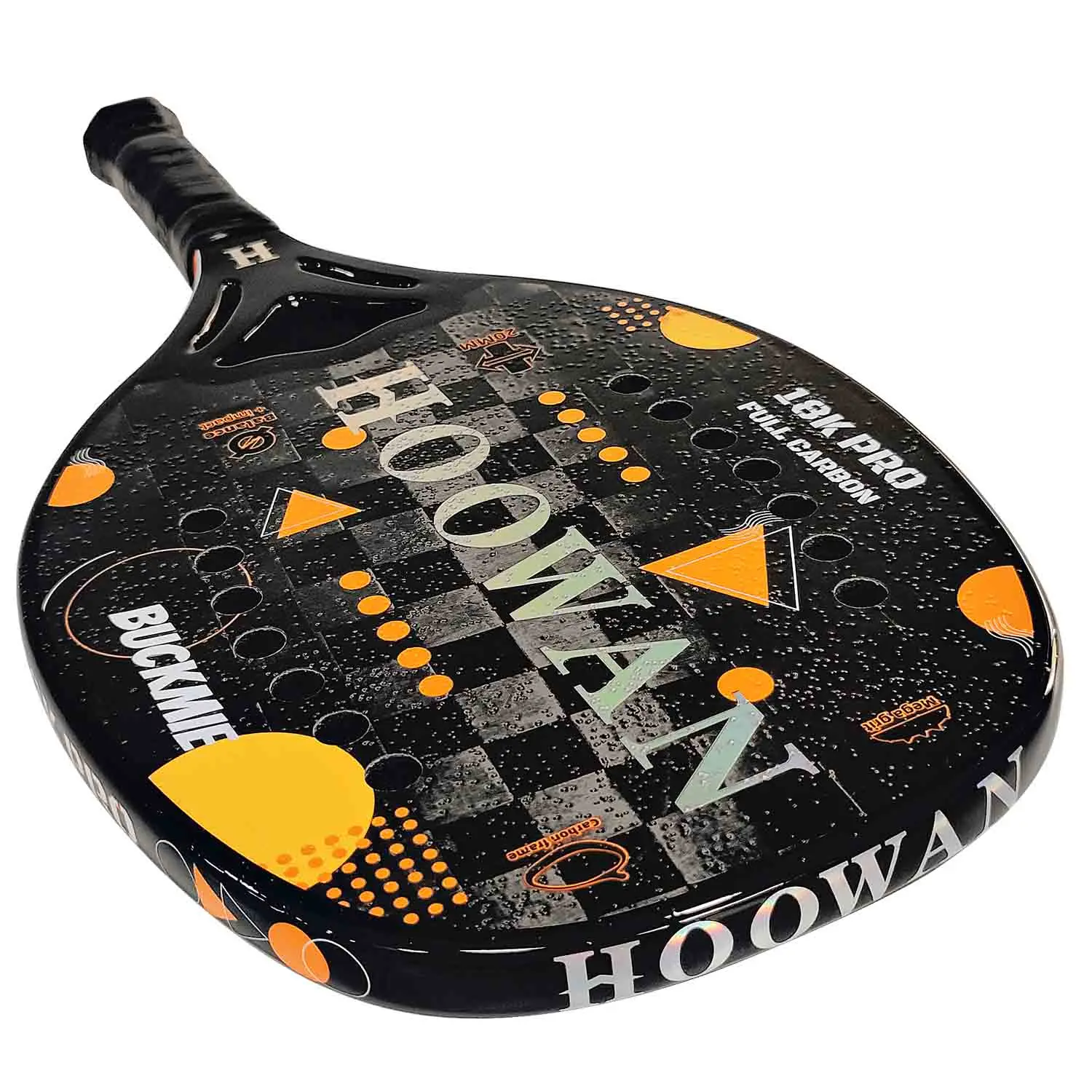 HOOWAN Buckmie 18K Pro Beach Tennis Racket Carbon Fiber 18K Brand New Beach Tennis Paddle for Advanced Offensive 20mm images - 6